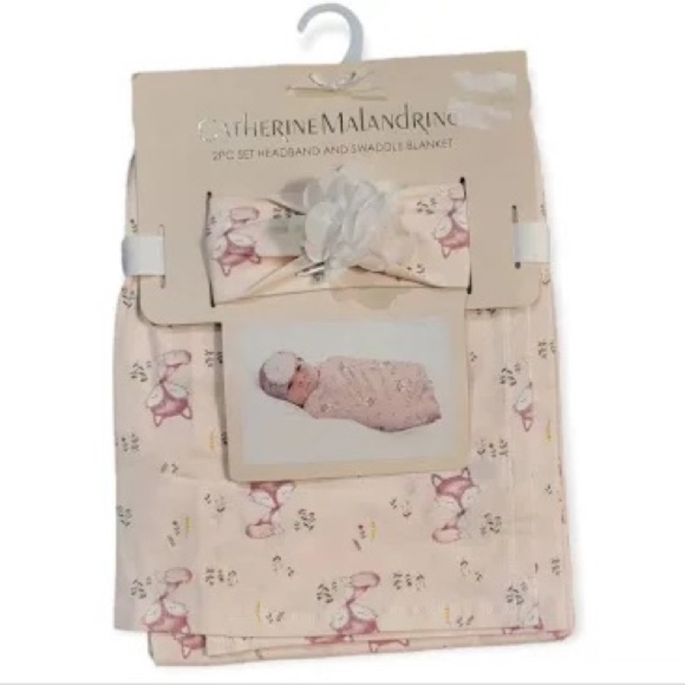 Swaddle blanket & head band match
